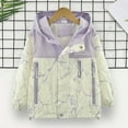 thumbnail image 4 of Kukoosong Toddler Boys' Girls' Rain Jackets Zip Up Hooded Kids Winter Clothes Long Sleeve Print Lightweight Jackets Outerwear for 7 Years, 4 of 6