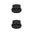 thumbnail image 1 of Qarigey 100 uds, tapón de plástico, ropa, cordones, ropa deportiva, bloqueo de cordón, topes, palanca de Clip de doble orificio individual negro 3 1.7*1.55 2Conjunto, 1 of 6
