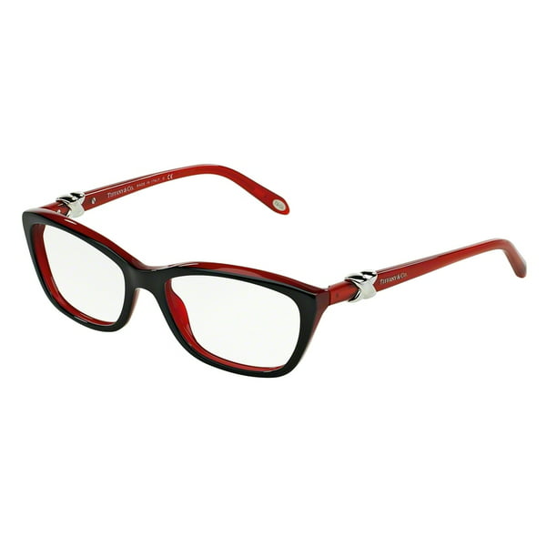 Tiffany Optical 0tf2074 Full Rim Cat Eye Womens Eyeglasses Size 54 Blackred Demo Lens