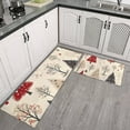 thumbnail image 2 of Beige Christmas Tree Pattern Kitchen Rugs Sets Of 2,Anti Fatigue Kitchen Mat Rugs Non Slip Washable,Decorative Kitchen Floor Mats for Kitchen,Sink,Laundry,17"x30"+17"x47", 2 of 7