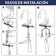 thumbnail image 3 of FULIFE Mezcladora para Fregadero de Cocina Extra&iacute;ble con 3 Modos y Rotaci&oacute;n 360&deg;, Grifo Monomando de Acero Inoxidable 304 para 1 o 3 Agujeros, N&iacute;quel Cepillado, 3 of 9