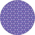 thumbnail image 1 of Ahgly Company Machine Washable Indoor Round Transitional Purple Mimosa Purple Area Rugs, 4' Round, 1 of 7