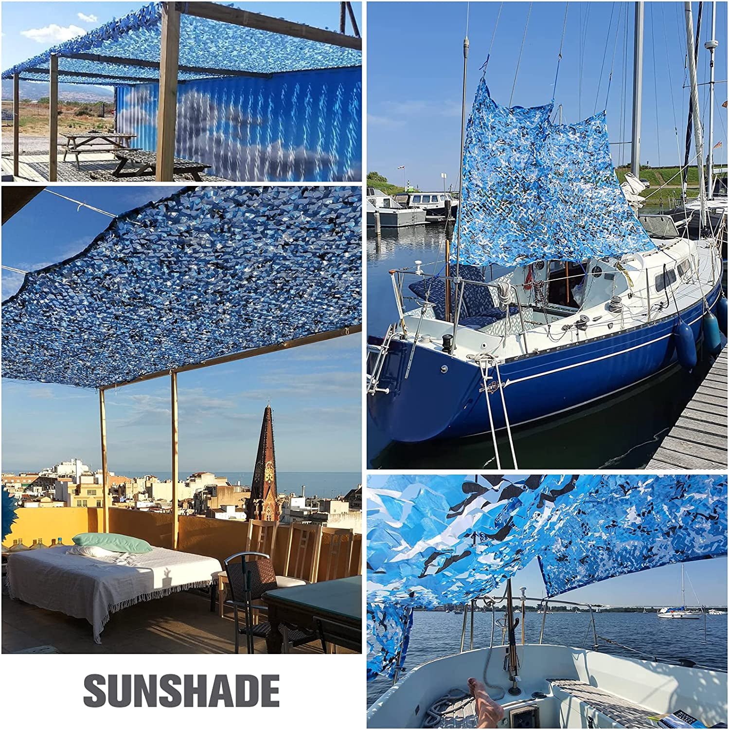 iunio Camo Netting, Camouflage Net, Bulk Roll, Mesh, Cover, Blind for Hunting, Decoration, Sun Shade, Party, Camping, Outdoor