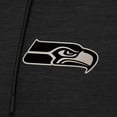 thumbnail image 2 of Men's Antigua Heather Black Seattle Seahawks Spikes Raglan Quarter-Zip Hoodie, 2 of 2