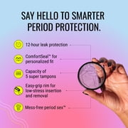 Flex Period Discs, One-Time-Use Menstrual Discs, Body-Safe & Non-Toxic, 12-Hour Wear, 24 Count