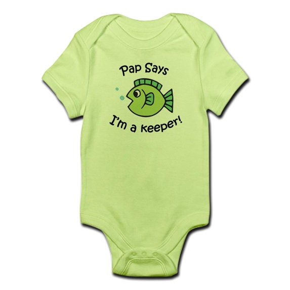 CafePress - Pap Says I'm A Keeper! Infant Bodysuit - Baby Light Bodysuit