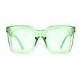 thumbnail image 3 of Girls Child Size Pop Color Thick Horn Rim Sunglasses Green, 3 of 4