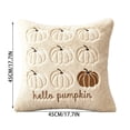 thumbnail image 3 of Dmlowu Fall Pumpkin Pillow Covers for Couch, Soft Plush Corduroy Embroidered Pillow Cases for Thanksgiving Halloween Decorations, Warm Autumn Orange, 18 x 18 inch, 3 of 7