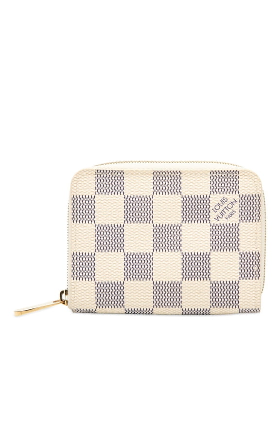 Pre-Owned Louis Vuitton Damier Azur Zippy Coin Purse, Wallet/Coin Case, Business Card Case/Card...