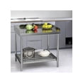 thumbnail image 1 of Qinaqin 30 X 36 Inches NSF Certified Folding Stainless Steel cm de Anchoork Mesa con Backsplash Ajustable Undershelf para Resistente Commercial Kitchen Food Prep, 1 of 6