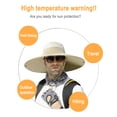 thumbnail image 4 of Sombrero de visera solar de ala grande, sombrero de pescador con máscara transpirable de verano para hombre, sombrero informal para exteriores, 4 of 6