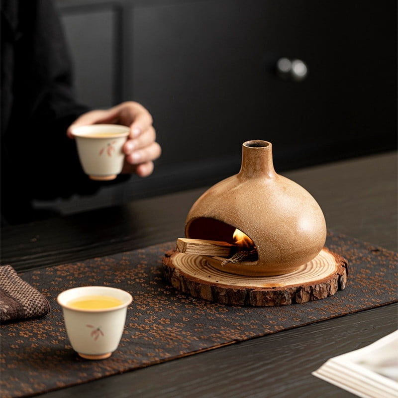 Minimalist Terracotta Dome Palo Santo Holder - Ceramic Incense Burner with Ash Catcher, Earthy Hut Design Palo Santo Holder Stick Holder for Smudging, Meditation, Yoga & Boho Home Decor-Black