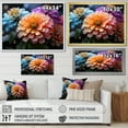 thumbnail image 4 of Designart "Moonlit Zinnias I" Zinnias Floater Framed Canvas Art Print, 4 of 5