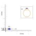 thumbnail image 4 of ANGARA Natural Oval Tanzanite Solitaire Ring with Diamonds in 14K Yellow Gold for Women (Size-7x5mm) | December Birthstone, Birthday, Anniversary, Jewelry Gift for Women | Natural Tanzanite Ring, 4 of 8