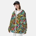 thumbnail image 4 of Pofeuu Color Summer Print Sun Protection Outdoor Lightweight Full Zip UV Cooling Hoodie Long Sleeve Summer Clothing for Outdoor Hiking-Medium, 4 of 5