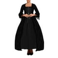 thumbnail image 4 of Drses‌‌ ‌‌‌‌‌‌Women's Ball Gown - Long Sleeve Square Neck Lace Dress with Skirt Support and Necklace for Masquerade Halloween, 4 of 4