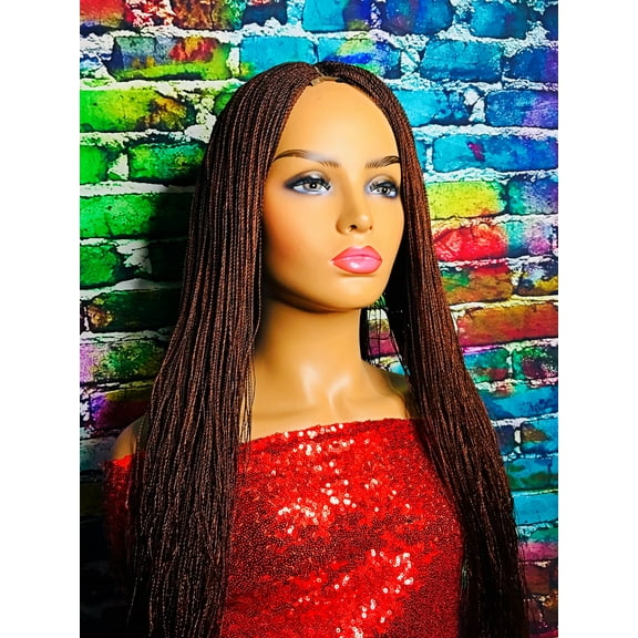2Chique Boutique Women’s Handmade Micro Twist Braided Wig Color 35/33 Mix 30 Inches