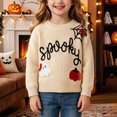 thumbnail image 2 of Gubotare Sweaters for Toddler Girls Girls Fall Sweaters Casual Crewneck Long Sleeve Knit Pullover Tops for Kids 18 24 Months (Beige,18-24 Months), 2 of 9