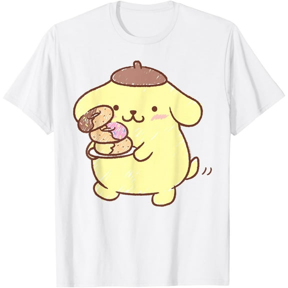 Pompompurin Donuts DTG Print Unisex T-Shirt