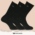 thumbnail image 3 of Dockers Men's Performance Socks - 3-Pairs and 6-Pairs Athletic and Dress Crew Socks, Black 41 (3-PK), 3 of 9