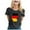 Dark Gray, variant on Women's T Shirts Ladies Casual Short Sleeve Round Neck Tee T Shirt Printing Loose Tees Top Womens Shirt Grey M