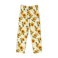 thumbnail image 2 of Fotbe Light Green Plaid Sunflower Men's Pajama Pants,Sleepwear Pants,Pj Bottoms Drawstring And Pockets-Medium, 2 of 7