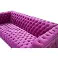 thumbnail image 5 of Pasargad Home Vicenza Collection Velvet Tufted Sofa, Fuschia, 5 of 10