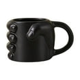 thumbnail image 1 of Taza de café de cerámica con forma de puño de 300 ml, moderna, para el hogar, la oficina, cumpleaños y vacaciones. Negro, 1 of 9