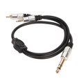 thumbnail image 2 of 6.35mm to 2 RCA Y Splitter Cable Professional Male to Male 6.35mm to RCA Adapter for Amplifier Microphone Mixer Speaker, 2 of 5
