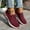 Wine, variant on Willtoo Women's Woven Orthopedic Breathable Soft Shoes, Lightweight Comfortable Mesh Stretch Sneakers,Go Walking Slip on Diabetic Foam Shoes Black US-7（EU-38）
