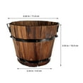 thumbnail image 4 of Barrel Planter Small Planter Pot Garden Tree Planter Garden Flower Pot Small Wood Planter for Patio, 4 of 5