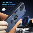 thumbnail image 2 of ELEHOLD Full Body Case for iPhone 12,Shockproof and Anti-Drop Phone Case Built-in Bracket Car Magnetic,Navyblue, 2 of 8