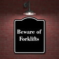 thumbnail image 2 of Beware of Forklifts BLACK Aluminium Composite Sign 8.5''x10'', 2 of 9