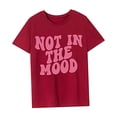 thumbnail image 4 of Camiseta para mujer Verano Streetwear Mujer Regular Fit Elegante Activewear Verano Rojo, 4 of 7