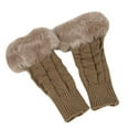 thumbnail image 3 of Knit Arm Warmers Fingerless Gloves for Women Winter Wrist Warmers with Thumb Hole, 3 of 3