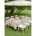 thumbnail image 3 of Green Spring Floral Outdoor Tablecloth - 54x80 Inch Rectangle Dining Table Cover, Colorful Summer Flowers Vintage Botanical Waterproof Outdoor Table Cloth with Umbrella Hole & Zipper for Picnic/Patio, 3 of 7
