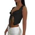 thumbnail image 4 of Coduop Women Backless Top Spaghetti Strap Tank Crop Tops Cami Slim Fitted Shirt, 4 of 6