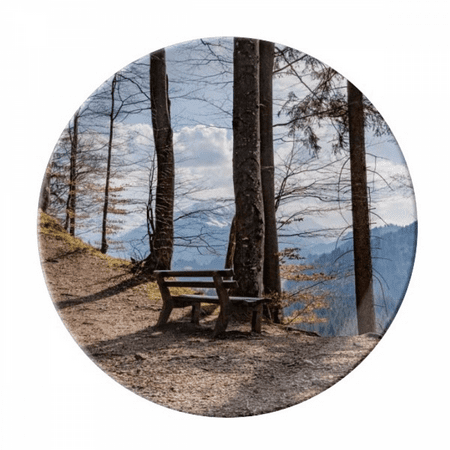 

Sky Bench Forestry Science Nature Scenery Plate Decorative Porcelain Salver Tableware Dinner Dish