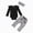 R001-Black, variant on NOLDARES Newborn Infant Baby Girl Fall Winter Clothes Cartoon Print Ruffle Sleeve Top and Pants with Headband 3pcs/set Outfits(Wine,9-12 M)