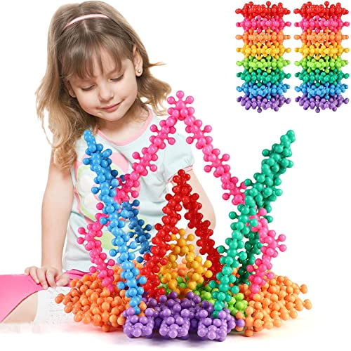 TOMYOU 400 Pieces Building Blocks Kids STEM Toys Educational Building Toys Discs Sets Interlocking Solid Plastic for Preschool Kids Boys and Girls Age
