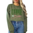 thumbnail image 2 of Caddie Baddie Sweatshirt for Women Trendy Funny Golf Pullover Crewneck Army Green Sweatshirt Adult Small, 2 of 7