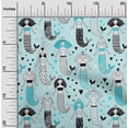 thumbnail image 2 of oneOone Viscose Jersey Sky Blue Fabric Mermaid Craft Projects Decor Fabric Printed By The Yard 60 Inch Wide-H6, 2 of 7