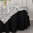 thumbnail image 2 of Efavormart 72"x72" White / Black Wave Embroidered Sequin Table Overlay, Sparkly Square Table Topper, 2 of 6