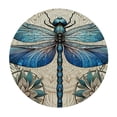 thumbnail image 2 of PIKWEEK  Dragonfly Round Fitted Tablecloth  Fitted Table Cloth for Round Table Waterproof Wipeable Round Elastic Table Cloth Circular Table Cover with Elastic Edge, 2 of 7