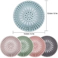 thumbnail image 4 of Hair Catcher Silicone Hair Stopper Shower Drain Covers Easy to Install and Suit for Bathroom Bathtub and Kitchen 5 Pack (Grey, Blue, Green, Pink and Brown), 4 of 5