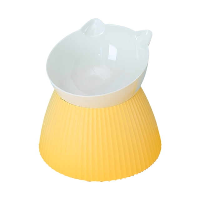 TIELUTT Ceramic Raised Cat Bowl Raised Cat Bowl Vomiting Cat Bowl Suitable For Indoor Cats Panniers For Small Dogs Dog Trimming Accessories Dog Bike Rack Train Dogs Leash Dog Trailer Accessories