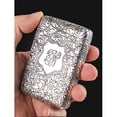 thumbnail image 3 of Tres cajas de cigarrillos de aleación abierta con una caja creativa tallada en tres lados para hombres, caja de cigarrillos ultrafina, regalo para fumar para hombres, plata, 3 of 5