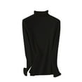 thumbnail image 5 of NMMUED Sweaters for Women Fitted Sweaters for Women Mock Neck Sweater Women Knit Sweater for Women Pullover Sweaters for Women, Black XXL, 5 of 7