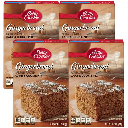Betty Crocker, Gingerbread Cake & Cookie Mix, 14.5-Ounce Box (Pack Of 4) - Set Of 4