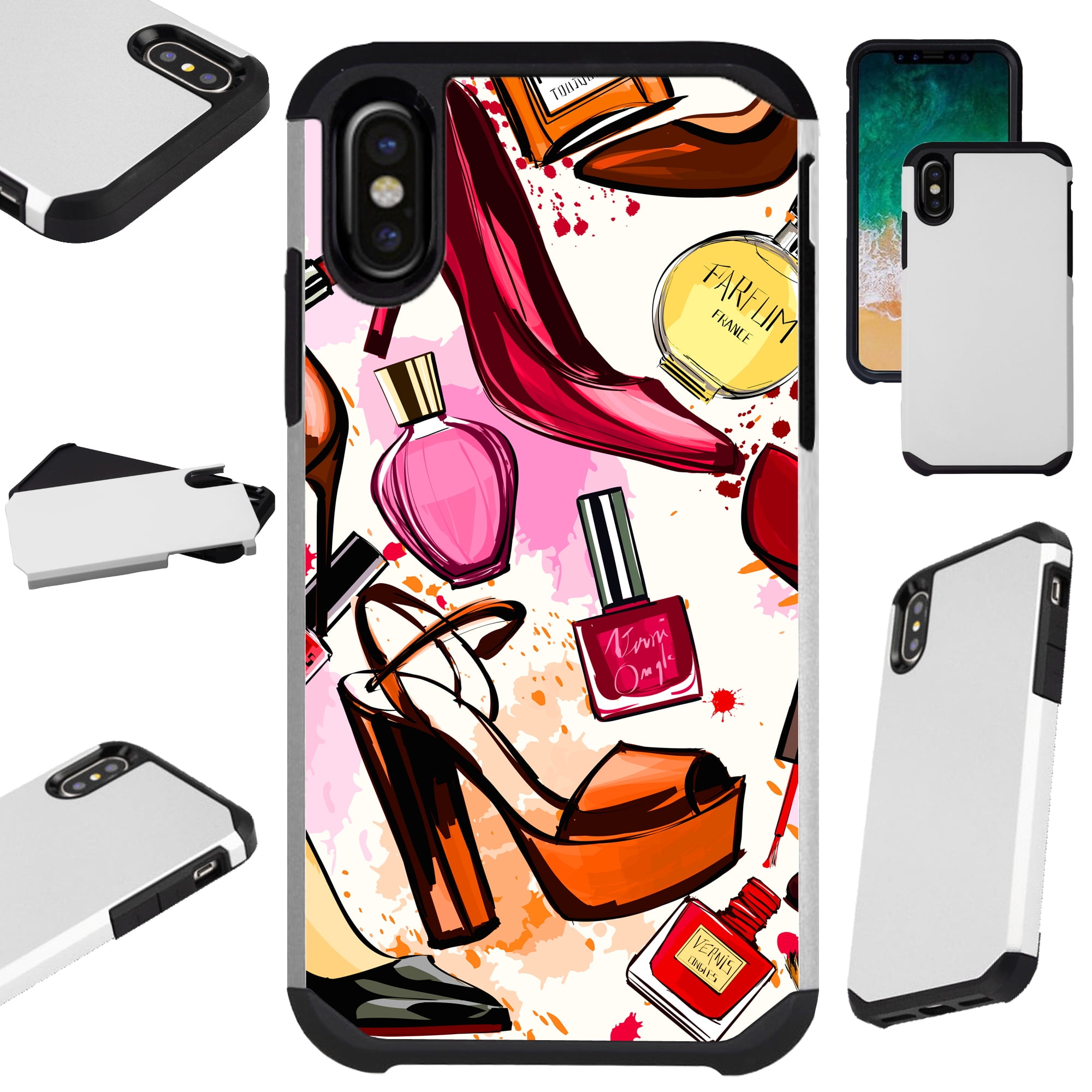 Compatible With Apple Iphone Xr 6 1 Case Hybrid Tpu Fusion Phone Cover Shoes Perfume Walmart Com Walmart Com